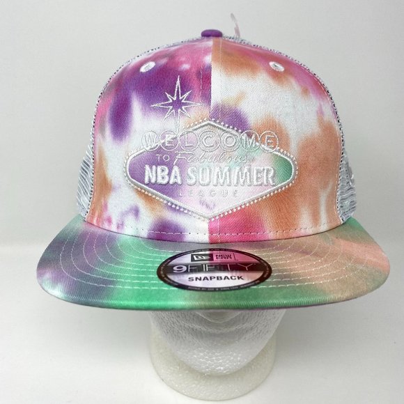 NBA Summer League Snapback Hat Tie Dye Basketball Cap Hip Hop‎ Las Vegas - Picture 1 of 7